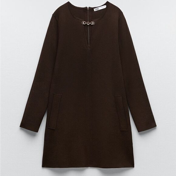 ZARA KNIT DRESS WITH CHAINS - Picture 9 of 9